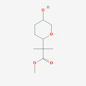 methyl 2-(5-hydroxytetrahydro-2H-pyran-2-yl)-2-methylpropanoate