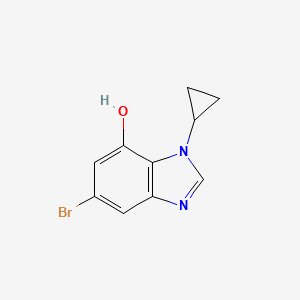 molecular formula C10H9BrN2O B8715378 5-Bromo-1-cyclopropyl-1H-benzo[d]imidazol-7-ol 