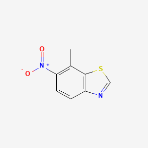 molecular formula C8H6N2O2S B8715416 7-Methyl-6-nitrobenzothiazole CAS No. 72206-92-9