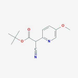 B8715426 Tert-butyl 2-cyano-2-(5-methoxypyridin-2-yl)acetate CAS No. 1334784-81-4