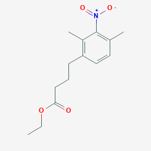 molecular formula C14H19NO4 B8715429 Ethyl 4-(2,4-dimethyl-3-nitrophenyl)butanoate 