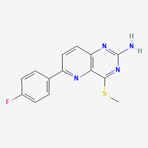 2-Amino-4-methylthio-6-(4-fluorophenyl)-pyrido(3,2-d)pyrimidine