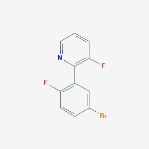 molecular formula C11H6BrF2N B8715463 2-(5-Bromo-2-fluorophenyl)-3-fluoropyridine 