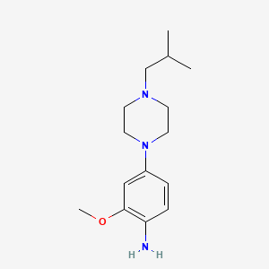 molecular formula C15H25N3O B8715474 2-(Methyloxy)-4-[4-(2-methylpropyl)-1-piperazinyl]aniline 