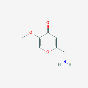molecular formula C7H9NO3 B8715481 2-Aminomethyl-5-methoxy-pyran-4-one 