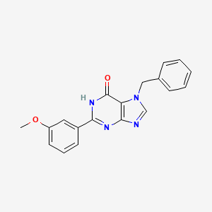 molecular formula C19H16N4O2 B8715499 7-Benzyl-2-(3-methoxyphenyl)-3,7-dihydro-6H-purin-6-one CAS No. 219933-54-7
