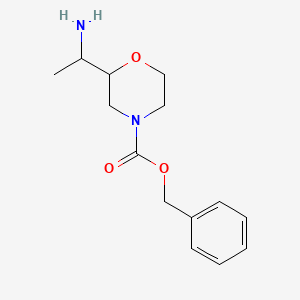 molecular formula C14H20N2O3 B8715516 Benzyl 2-(1-aminoethyl)morpholine-4-carboxylate 