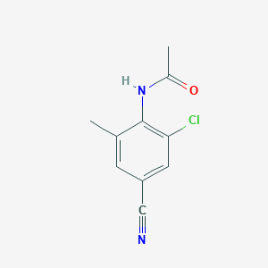 molecular formula C10H9ClN2O B8715562 N-(2-Chloro-4-cyano-6-methylphenyl)acetamide CAS No. 917388-31-9