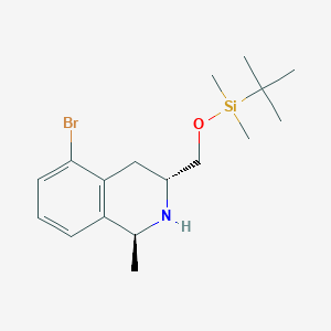 molecular formula C17H28BrNOSi B8715568 (1S,3R)-5-Bromo-3-(((tert-butyldimethylsilyl)oxy)methyl)-1-methyl-1,2,3,4-tetrahydroisoquinoline 