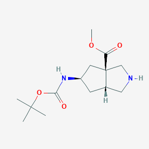 molecular formula C14H24N2O4 B8715584 rac-methyl (3aR,5R,6aR)-5-{[(tert-butoxy)carbonyl]amino}-octahydrocyclopenta[c]pyrrole-3a-carboxylate 