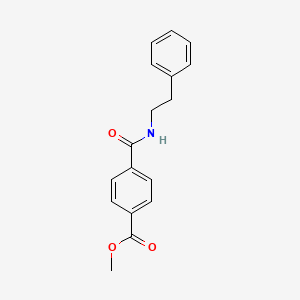 molecular formula C17H17NO3 B8715597 Methyl 4-[(2-phenylethyl)carbamoyl]benzoate 