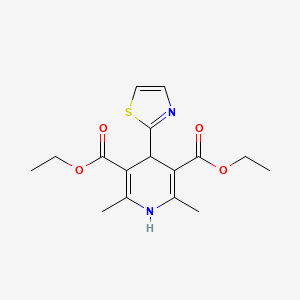 molecular formula C16H20N2O4S B8715611 Diethyl 2,6-dimethyl-4-(1,3-thiazol-2-YL)-1,4-dihydro-3,5-pyridinedicarboxylate CAS No. 80858-71-5