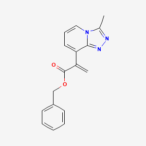 molecular formula C17H15N3O2 B8715617 Benzyl 2-(3-methyl[1,2,4]triazolo[4,3-a]pyridin-8-yl)acrylate 