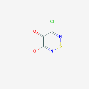 molecular formula C4H3ClN2O2S B8715664 3-Chloro-5-methoxy-4H-1,2,6-thiadiazin-4-one CAS No. 54865-10-0
