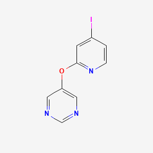molecular formula C9H6IN3O B8715676 5-(4-Iodo-pyridin-2-yloxy)-pyrimidine 