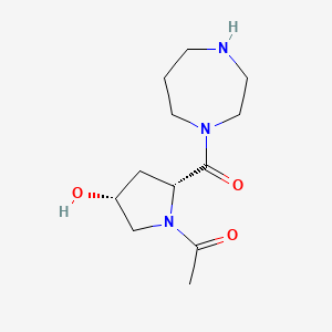 molecular formula C12H21N3O3 B8715700 1-((2R,4R)-2-(1,4-Diazepane-1-carbonyl)-4-hydroxypyrrolidin-1-yl)ethanone 