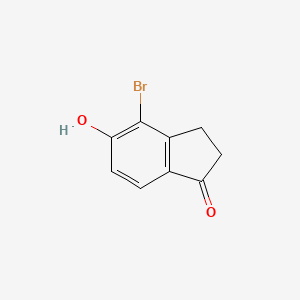 molecular formula C9H7BrO2 B8715742 4-Bromo-5-hydroxy-indane-1-one 