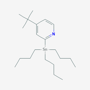 molecular formula C21H39NSn B8715747 4-(tert-Butyl)-2-(tributylstannyl)pyridine 