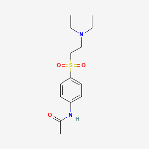 molecular formula C14H22N2O3S B8715758 Acetamide,n-[4-[[2-(diethylamino)ethyl]sulfonyl]phenyl]- 