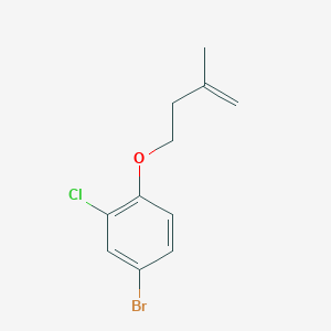 molecular formula C11H12BrClO B8715766 4-Bromo-2-chloro-1-[(3-methylbut-3-en-1-yl)oxy]benzene CAS No. 1350761-23-7