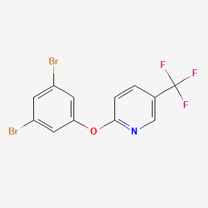 molecular formula C12H6Br2F3NO B8715778 Pyridine, 2-(3,5-dibromophenoxy)-5-(trifluoromethyl)- CAS No. 918904-30-0