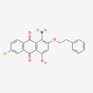 molecular formula C22H16ClNO4 B8715782 1-Amino-6-chloro-4-hydroxy-2-(2-phenylethoxy)anthracene-9,10-dione CAS No. 88604-95-9