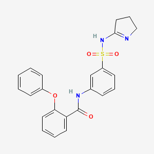 molecular formula C23H21N3O4S B8715794 N-{3-[(3,4-dihydro-2H-pyrrol-5-yl)sulfamoyl]phenyl}-2-phenoxybenzamide 