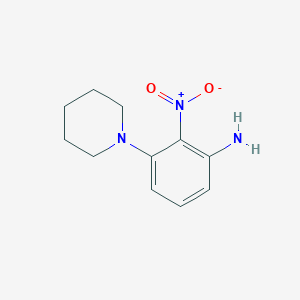 molecular formula C11H15N3O2 B8715809 2-Nitro-3-(piperidin-1-yl)aniline 