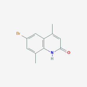 molecular formula C11H10BrNO B8715818 2(1H)-Quinolinone, 6-bromo-4,8-dimethyl- CAS No. 89446-45-7