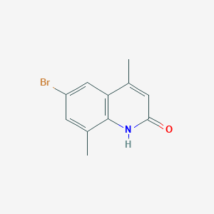 B8715818 2(1H)-Quinolinone, 6-bromo-4,8-dimethyl- CAS No. 89446-45-7