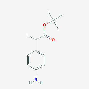 molecular formula C13H19NO2 B8715865 Tert-butyl 2-(4-aminophenyl)propanoate 