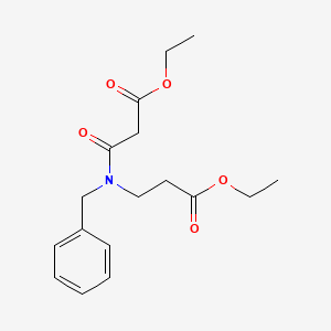 molecular formula C17H23NO5 B8715875 Diethyl beta-oxobenzyliminodipropionate 