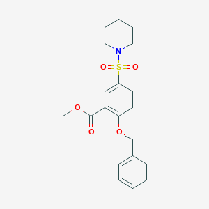 Methyl 2-[(phenylmethyl)oxy]-5-(1-piperidinylsulfonyl)benzoate