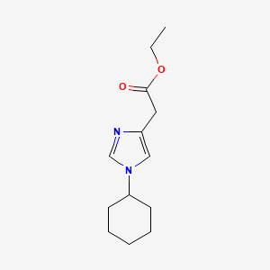 molecular formula C13H20N2O2 B8715937 (1-Cyclohexyl-1H-imidazol-4-yl)-acetic acid ethyl ester 