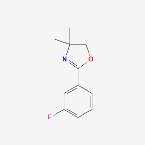 molecular formula C11H12FNO B8715984 2-(3-Fluorophenyl)-4,4-dimethyl-4,5-dihydro-1,3-oxazole 