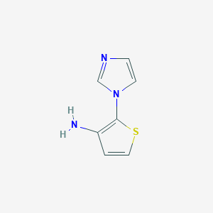 molecular formula C7H7N3S B8716006 2-(1H-imidazol-1-yl)thiophen-3-amine 