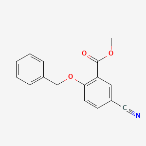 molecular formula C16H13NO3 B8716022 Methyl 2-(benzyloxy)-5-cyanobenzoate 