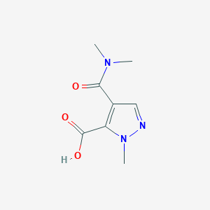 molecular formula C8H11N3O3 B8716034 4-(Dimethylcarbamoyl)-1-methyl-1H-pyrazole-5-carboxylic acid 