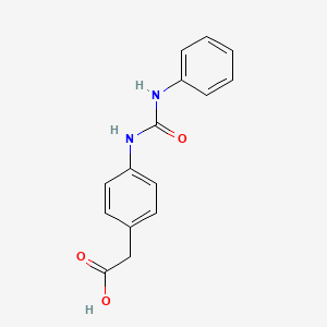 molecular formula C15H14N2O3 B8716050 {4-[(Anilinocarbonyl)amino]phenyl}acetic acid 