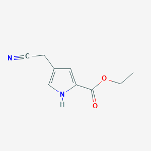 molecular formula C9H10N2O2 B8716110 Ethyl 4-(cyanomethyl)-1H-pyrrole-2-carboxylate 