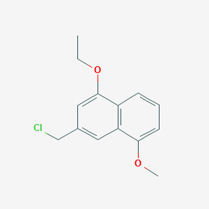 molecular formula C14H15ClO2 B8716140 3-(Chloromethyl)-1-ethoxy-5-methoxynaphthalene 