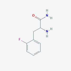 molecular formula C9H11FN2O B8716157 2-Amino-3-(2-fluorophenyl)propanamide 