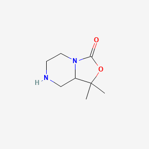 molecular formula C8H14N2O2 B8716161 Hexahydro-1,1-dimethyl-3H-oxazolo[3,4-A]pyrazin-3-one CAS No. 847555-95-7