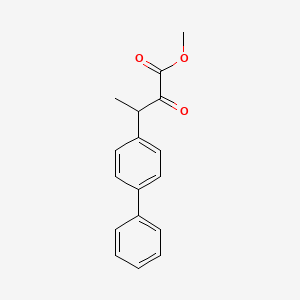 molecular formula C17H16O3 B8716178 Methyl 3-([1,1'-biphenyl]-4-yl)-2-oxobutanoate 
