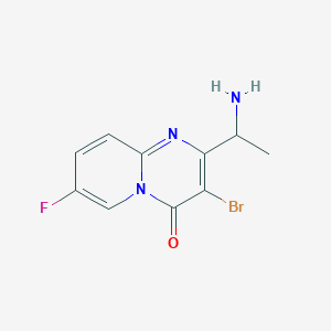 molecular formula C10H9BrFN3O B8716186 2-(1-Aminoethyl)-3-bromo-7-fluoro-4H-pyrido[1,2-a]pyrimidin-4-one CAS No. 918422-25-0