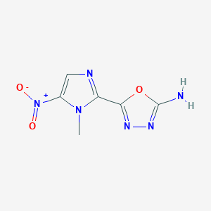 1,3,4-Oxadiazol-2-amine, 5-(1-methyl-5-nitro-1H-imidazol-2-yl)-