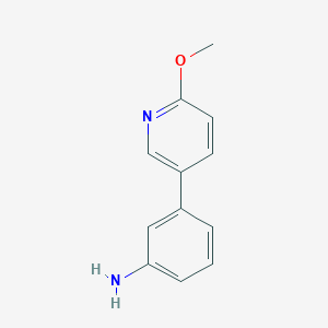 molecular formula C12H12N2O B8716224 3-(6-Methoxypyridin-3-yl)aniline 
