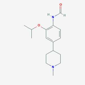 molecular formula C16H24N2O2 B8716237 N-[4-(1-methylpiperidin-4-yl)-2-(propan-2-yloxy)phenyl]formamide 