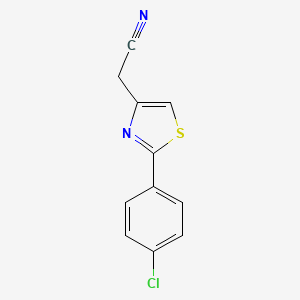 molecular formula C11H7ClN2S B8716281 [2-(4-Chloro-phenyl)-thiazol-4-yl]-acetonitrile 