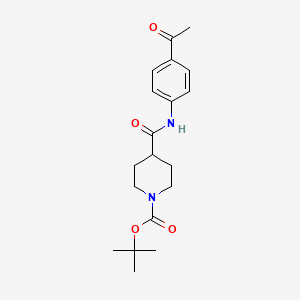 molecular formula C19H26N2O4 B8716282 Tert-butyl 4-[(4-acetylphenyl)carbamoyl]piperidine-1-carboxylate 